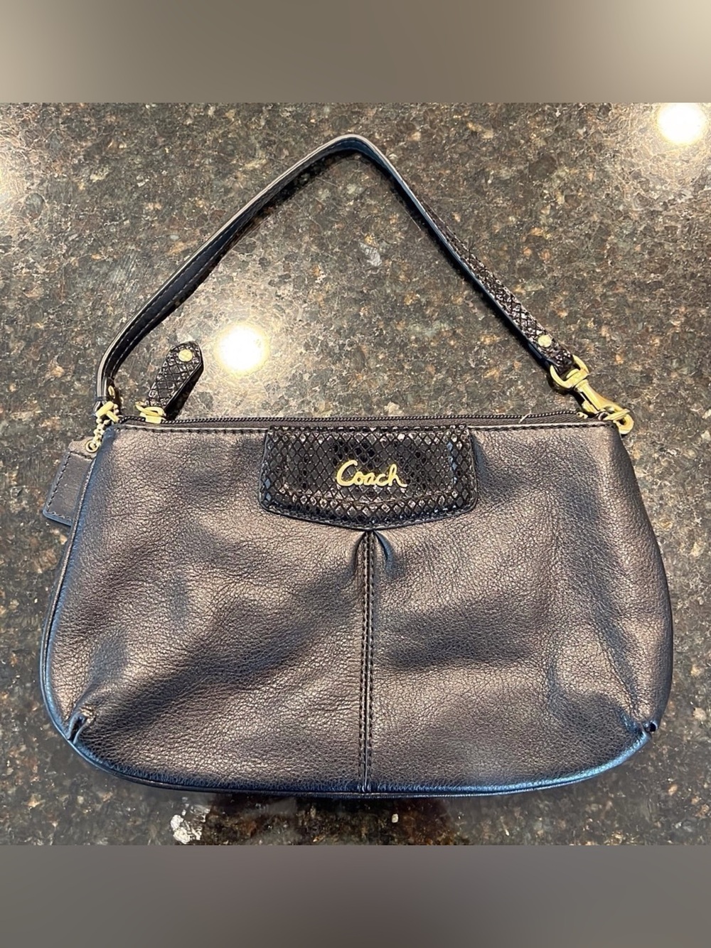 Coach Ashley Purse Bag Handbag Whistlet Handbag Black Like New